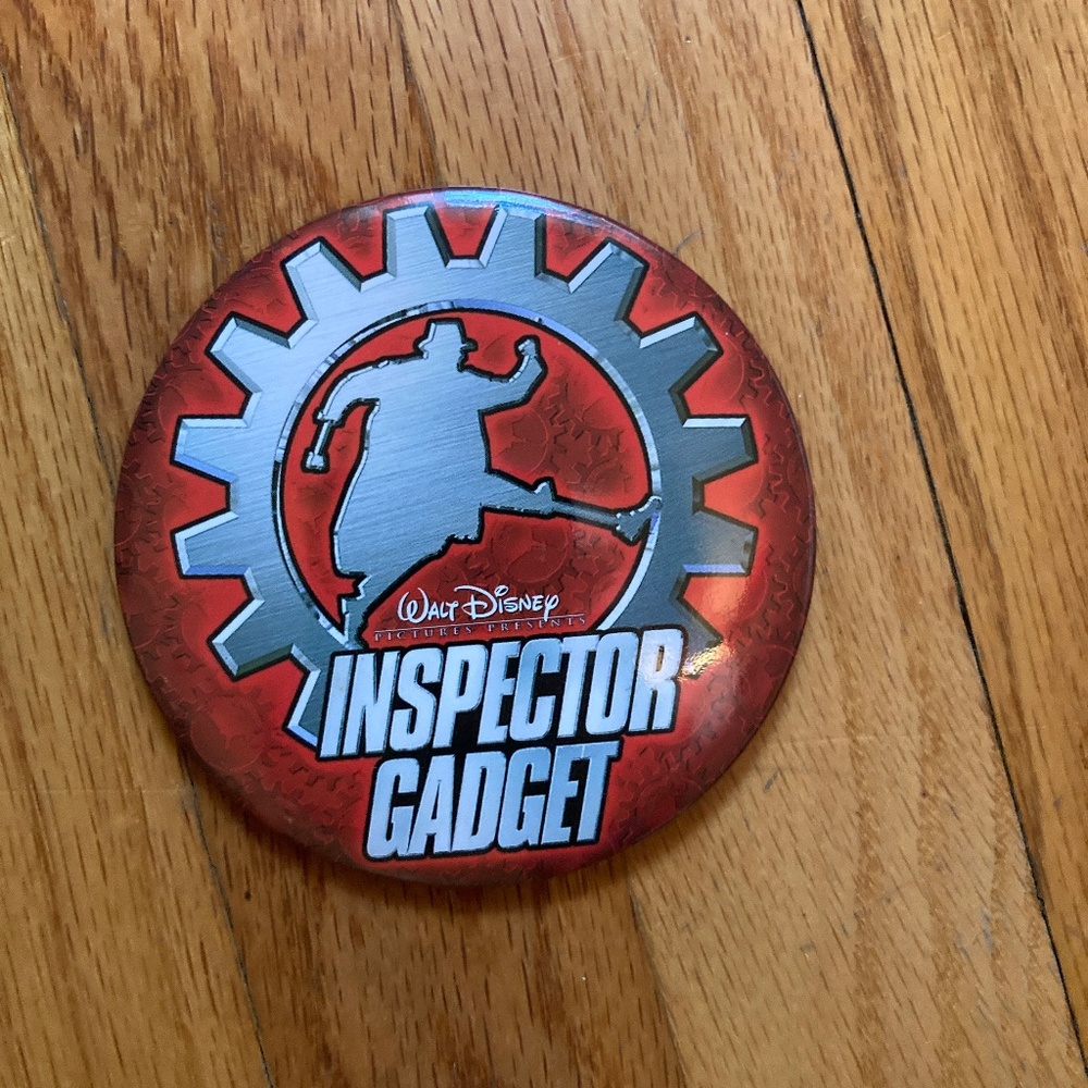 Vintage 1999 Disney Inspector Gadget Film Button Pin